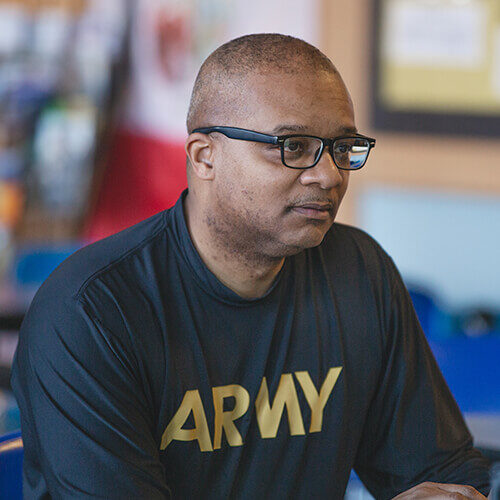 Kelvyn Park JROTC Instructor First Sargent Leonard Haith